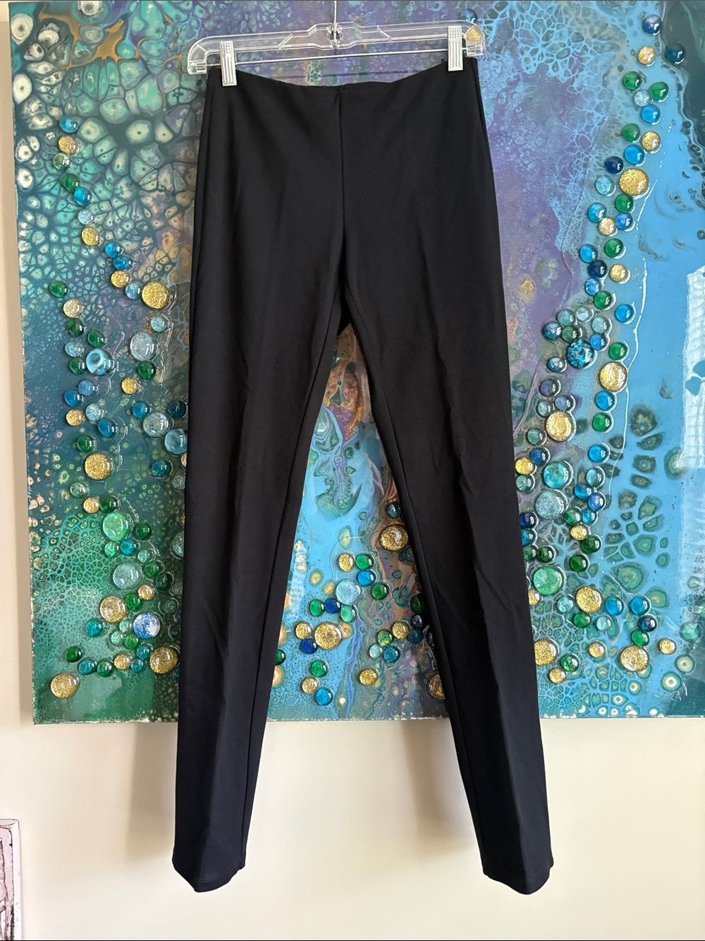 Eileen Fisher System Black Viscose Blend Pants